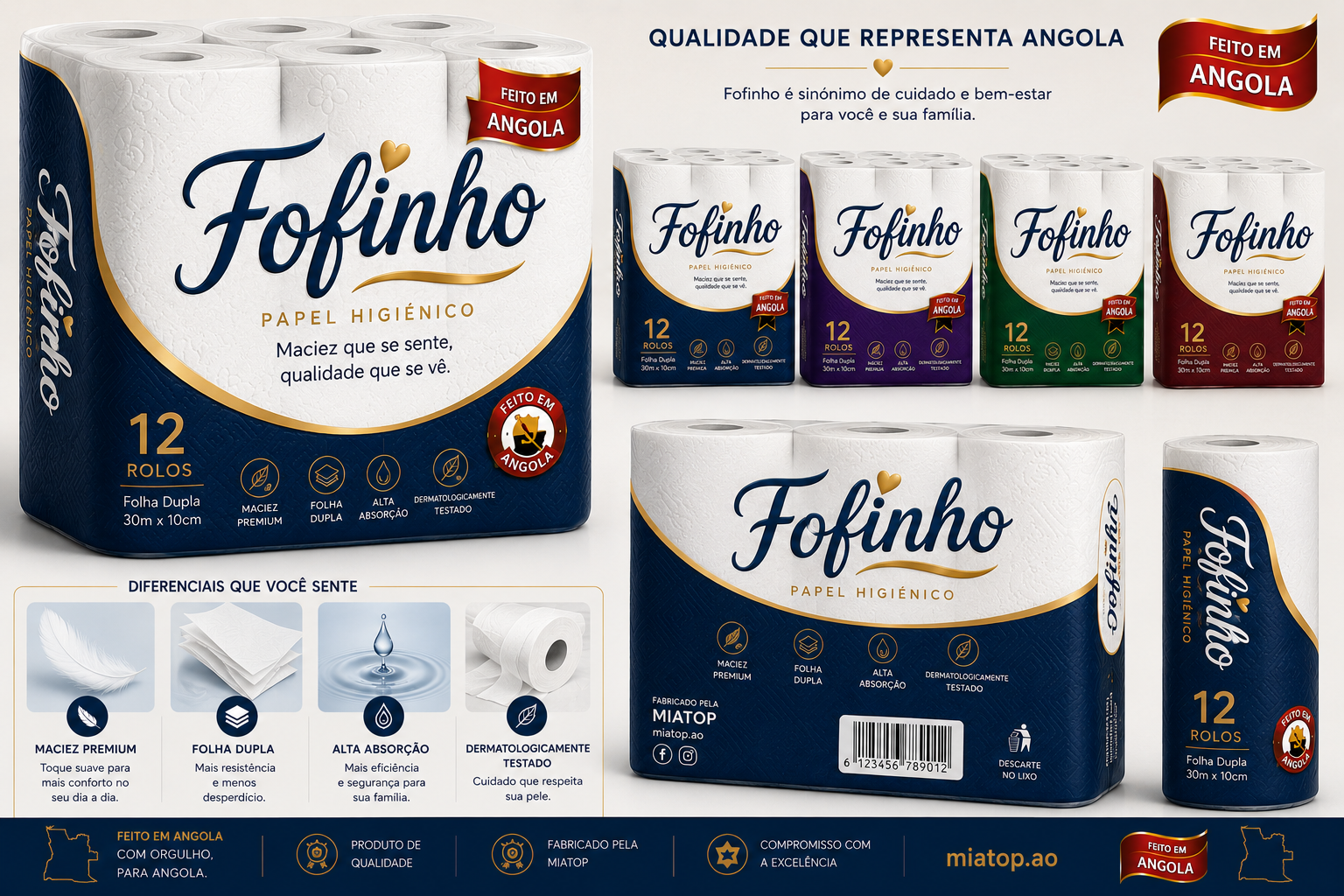 Papel higiénico Fofinho 12 rolos folha dupla